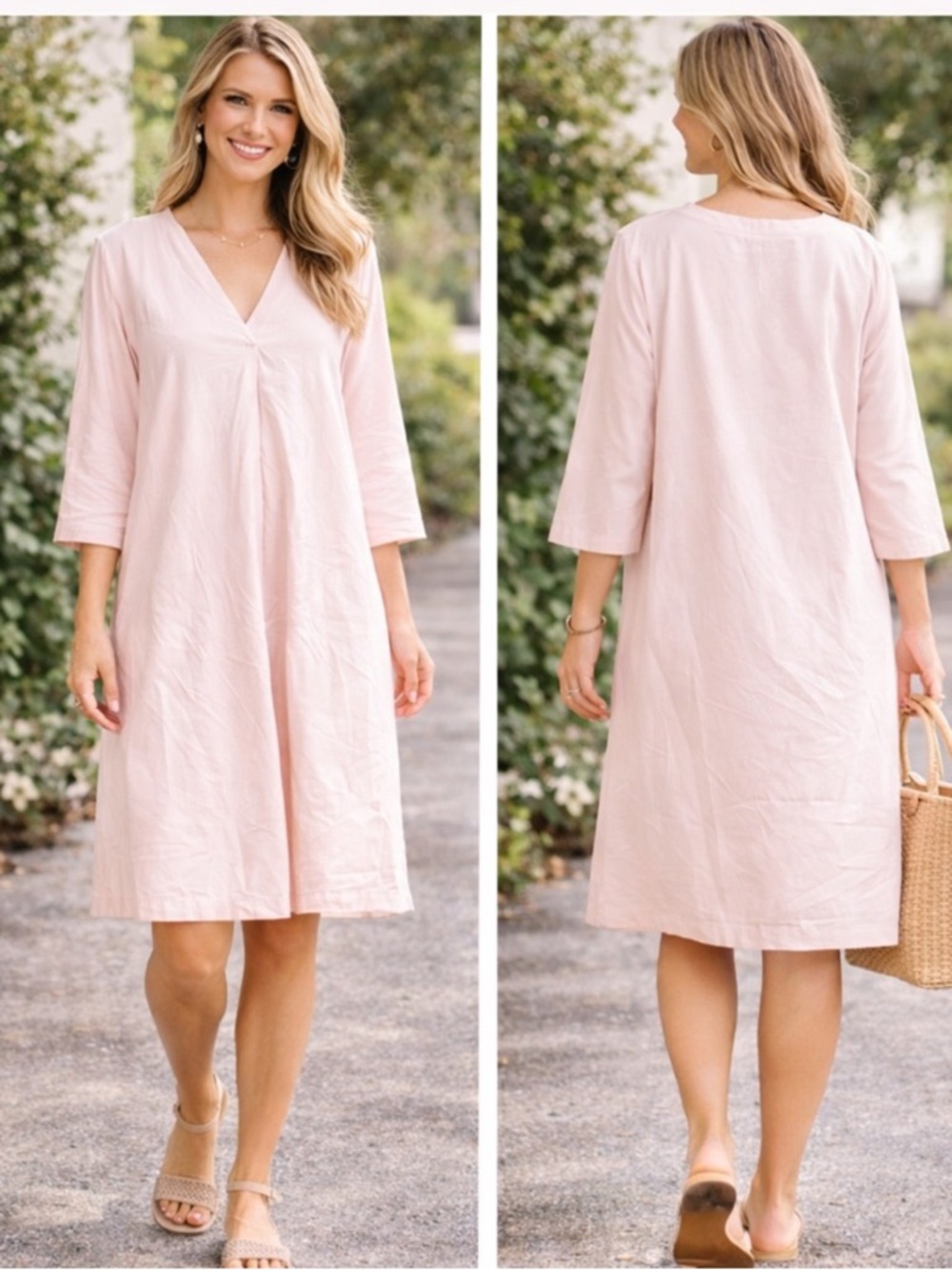 COS Petal Pink Minimalist Lyocell Dress 2 with pockets